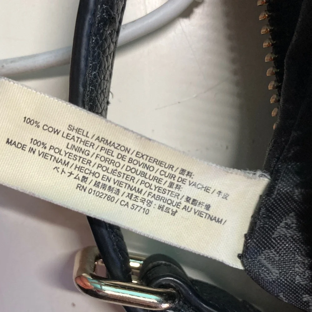 Kate Spade Melisse Black Leather Crossbody Bag 9” X 10” Zipper Top